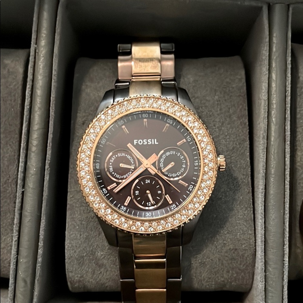 Rose Gold Fossil Watch